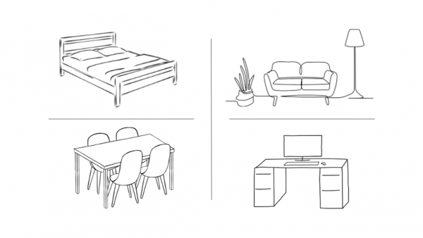 Plan d'aménagement Intérieur 2D - Pièce Simple