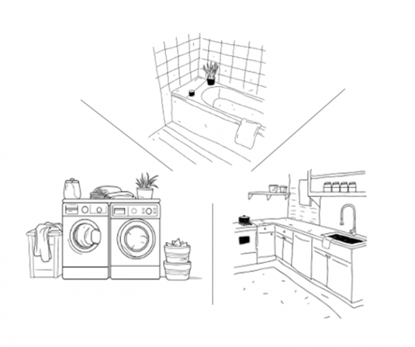 Plan Décoration Intérieure 3D - Pièces Techniques